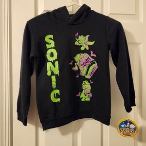 Kids Hoodie with Neon Green Graphics